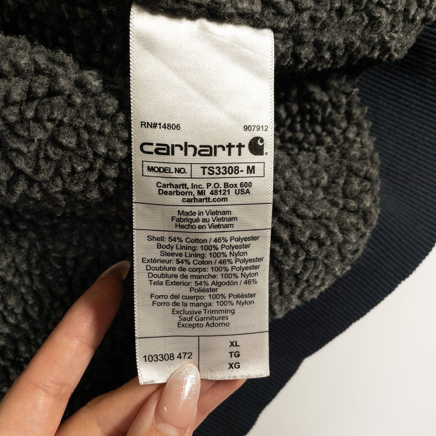 [メンズXXL] 00年代 Carhartt/カーハート パーカー フルジップパーカー 裏ボア