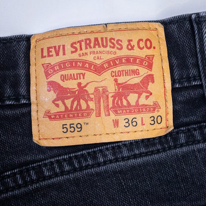 [メンズW35] 00年代 Levi's/リーバイス デニム ジーンズ 559 ブラック