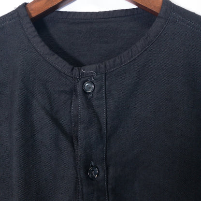 [メンズL] 80年代 長袖シャツ ソ連軍 スリーピングシャツ 黒染め