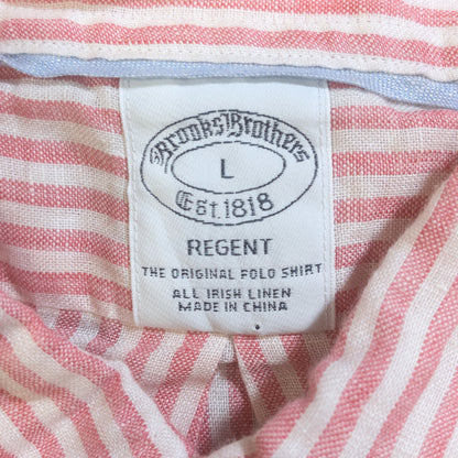 [メンズM] 00年代 Brooks Brothers/ブルックスブラザーズ リネン ストライプ REGENT