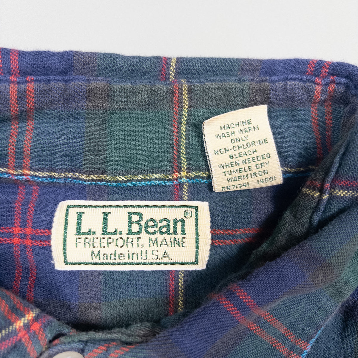 [メンズXL] 80〜90年代 L.L.Bean/エルエルビーン ネルシャツ タータンチェック ボタンダウン USA製