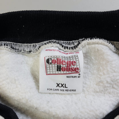 [メンズ3XL] 90年代 College House/カレッジハウス スウェット トレーナー ハーフジップ 企業ロゴ ビッグサイズ