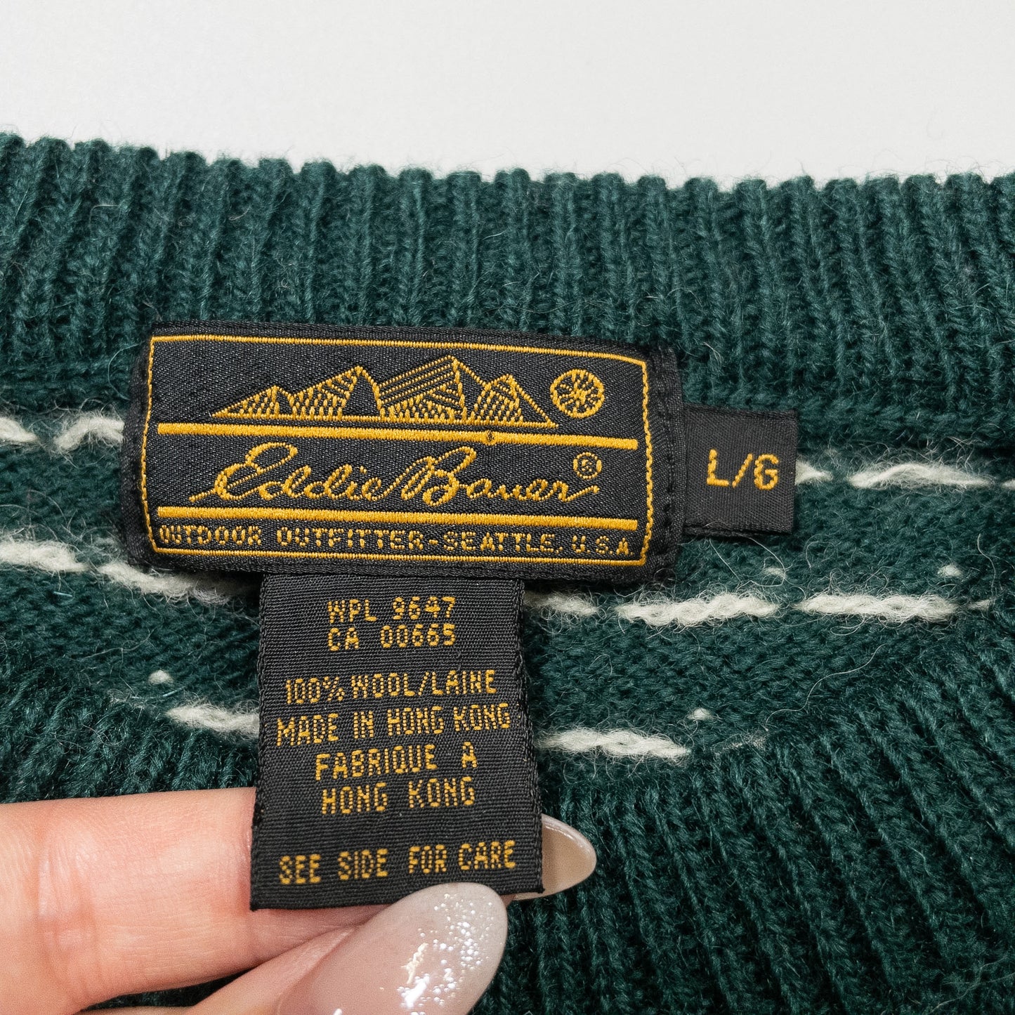 [メンズXL] 90年代 Eddie Bauer/エディーバウアー ニット セーター バーズアイ