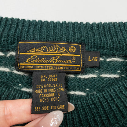 [メンズXL] 90年代 Eddie Bauer/エディーバウアー ニット セーター バーズアイ