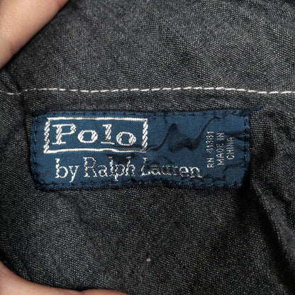 [メンズW31] 90〜00年代 Polo by Ralph Lauren/ポロバイラルフローレン チノパン リネンパンツ 黒染め