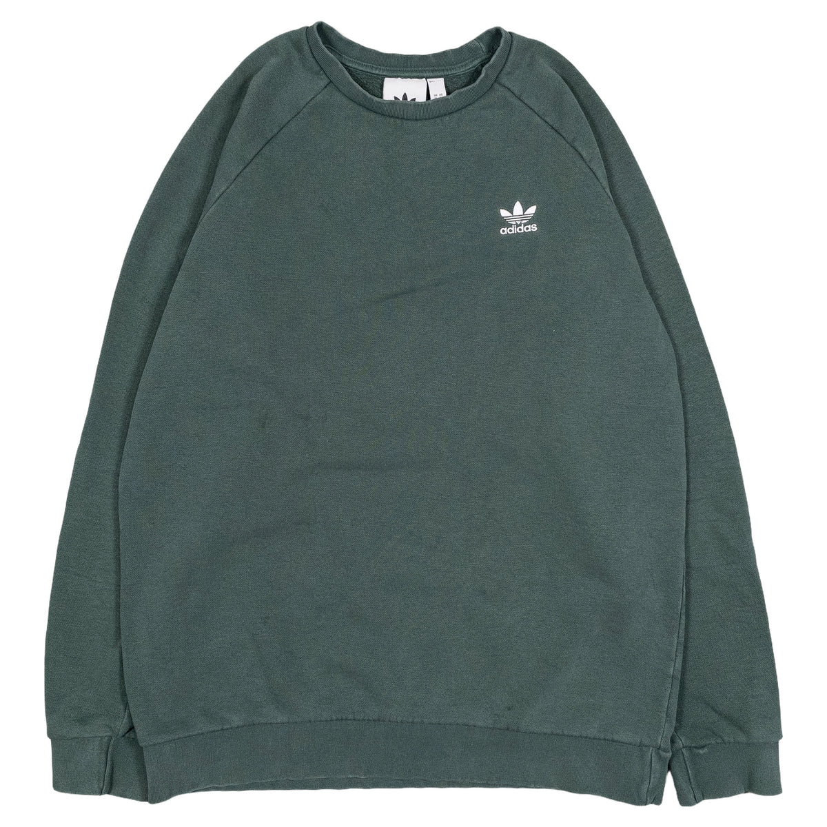 [メンズL] 00年代 adidas/アディダス スウェット トレーナー ワンポイント