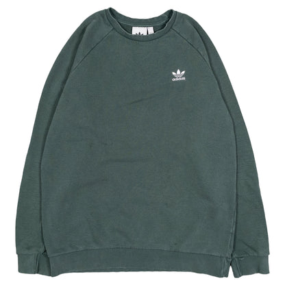 [メンズL] 00年代 adidas/アディダス スウェット トレーナー ワンポイント