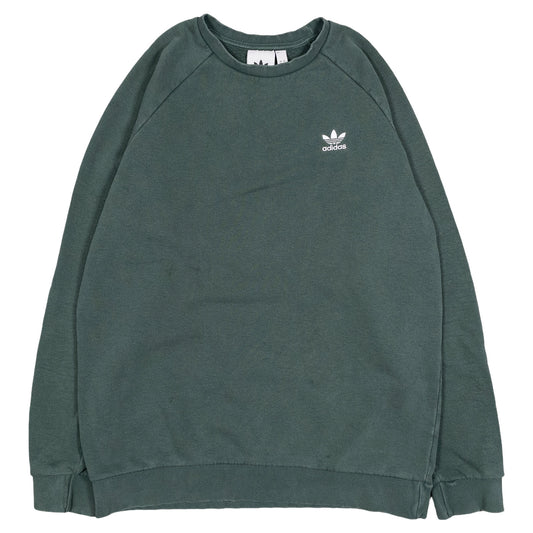 [メンズL] 00年代 adidas/アディダス スウェット トレーナー ワンポイント