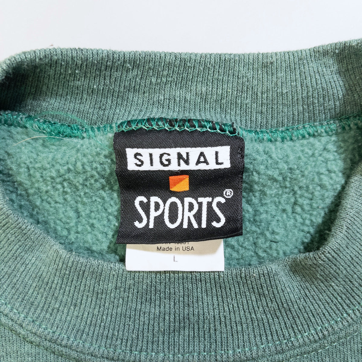 [メンズM] 90年代 SIGNAL SPORTS/シグナルスポーツ スウェット トレーナー アニマル柄 カレッジ ALASKA