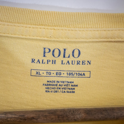 Tシャツ XL イエロー ワンポイント刺繍 Polo Ralph Lauren/ポロラルフローレン
