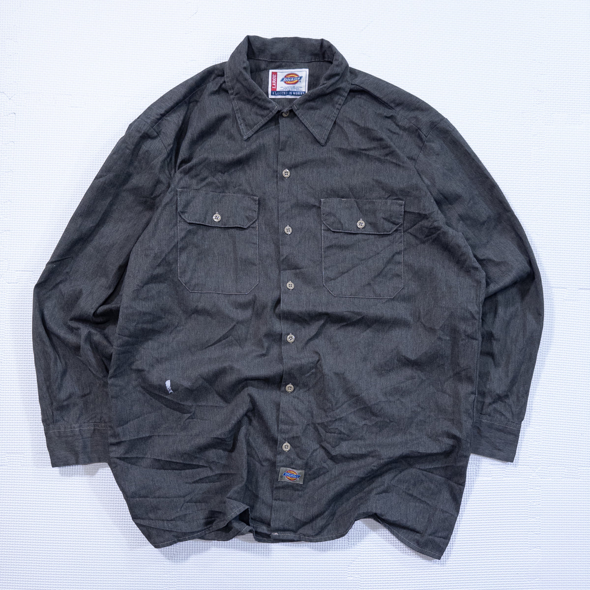 [メンズL] 00年代 Dickies/ディッキーズ 長袖シャツ ワークシャツ