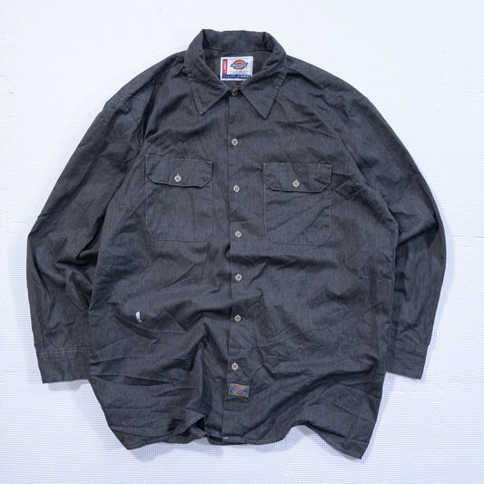 [メンズL] 00年代 Dickies/ディッキーズ 長袖シャツ ワークシャツ
