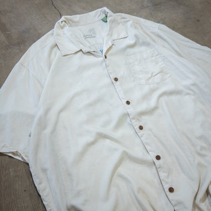 [メンズXXL] Tommy Bahama/トミーバハマ 半袖シャツ バックプリント シルク 刺繍