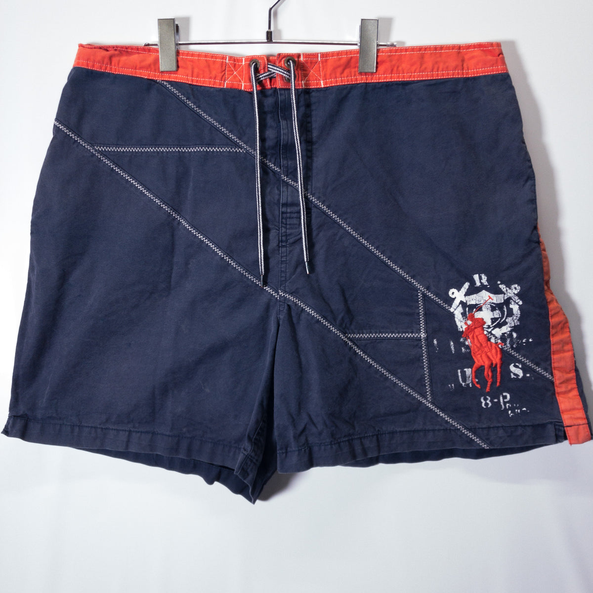 [メンズW39] 00〜10年代 Polo Ralph Lauren/ポロラルフローレン ショートパンツ スイムショーツ 刺繍ロゴ ポケット