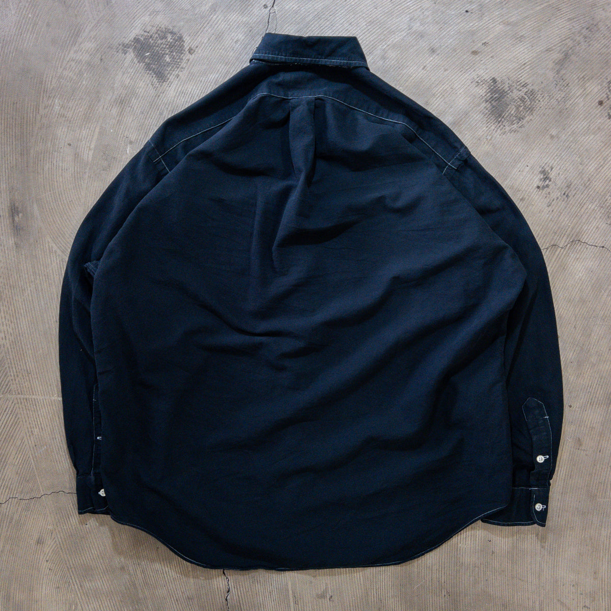 [メンズM] 90〜00年代 Ralph Lauren/ラルフローレン 長袖シャツ BIG SHIRT 黒染め
