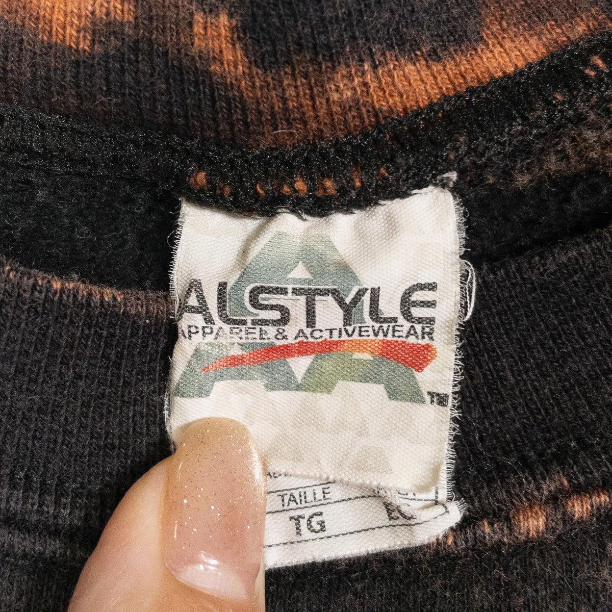 [メンズXL] 00年代 ALSTYLE APPAREL & ACTIVEWEAR/アルスタイルアパレル＆アクティブウェア スウェット トレーナー Death Before Dishonor BOSTON BELONGS TO US タイダイ染め