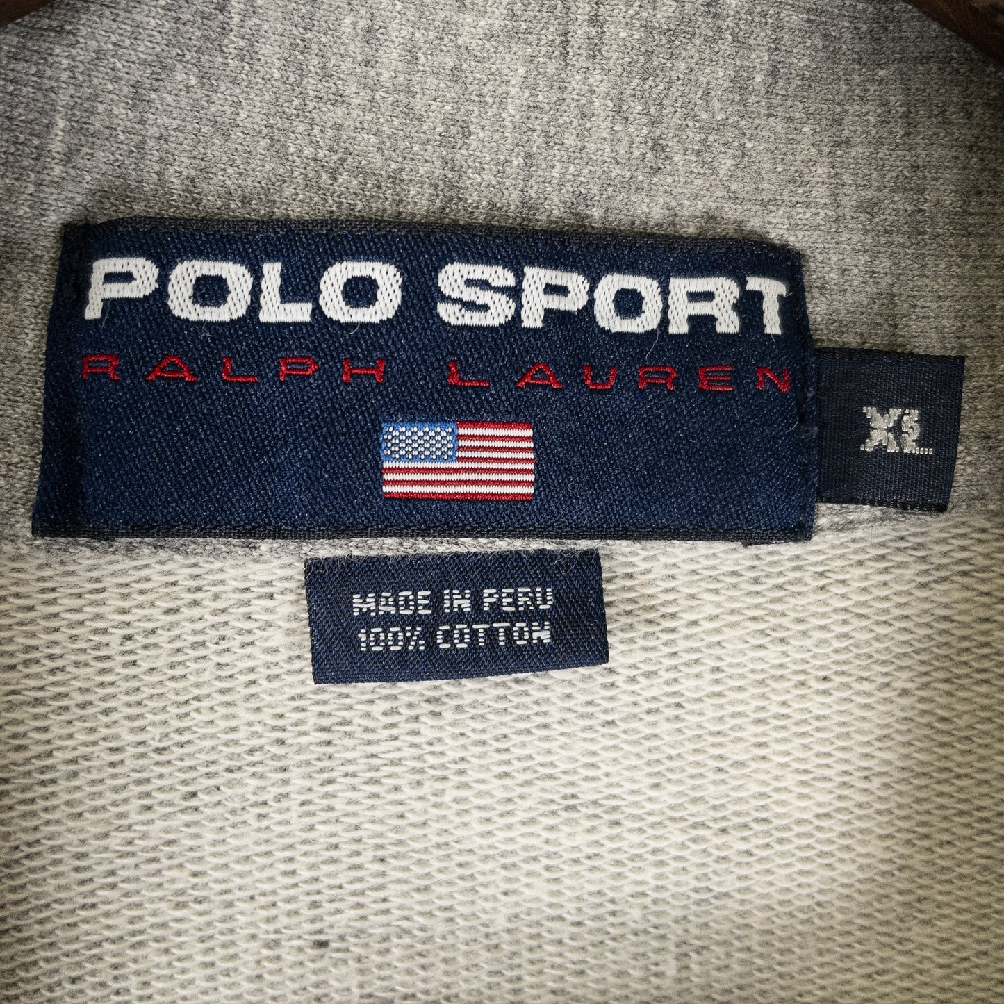 [メンズXXL] 90年代 POLO SPORT RALPH LAUREN/ポロスポーツラルフローレン スウェット トレーナー ハーフジップ