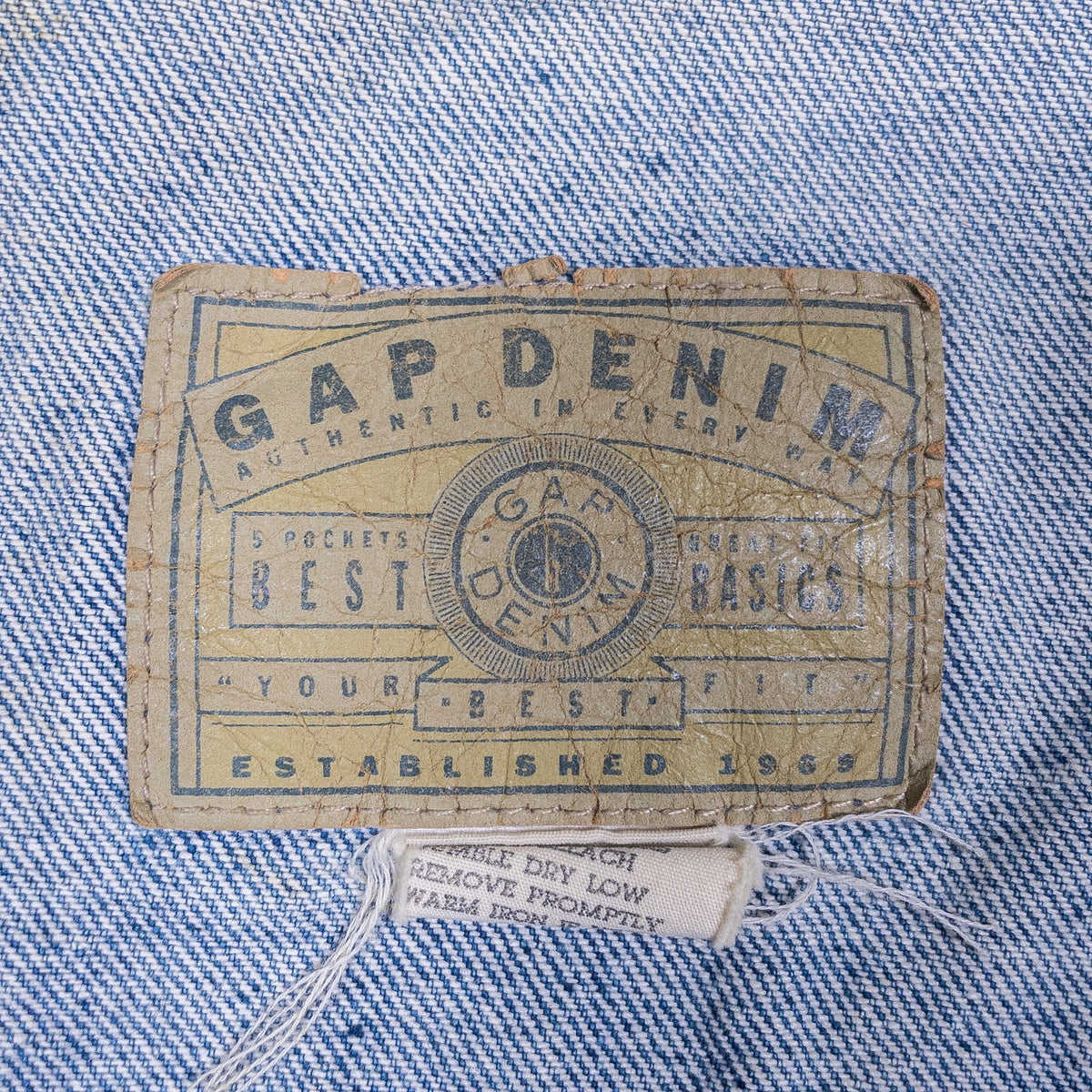 [メンズL] 90年代 GAP/ギャップ Gジャン・デニムジャケット オールドギャップ ピンバッジ付き