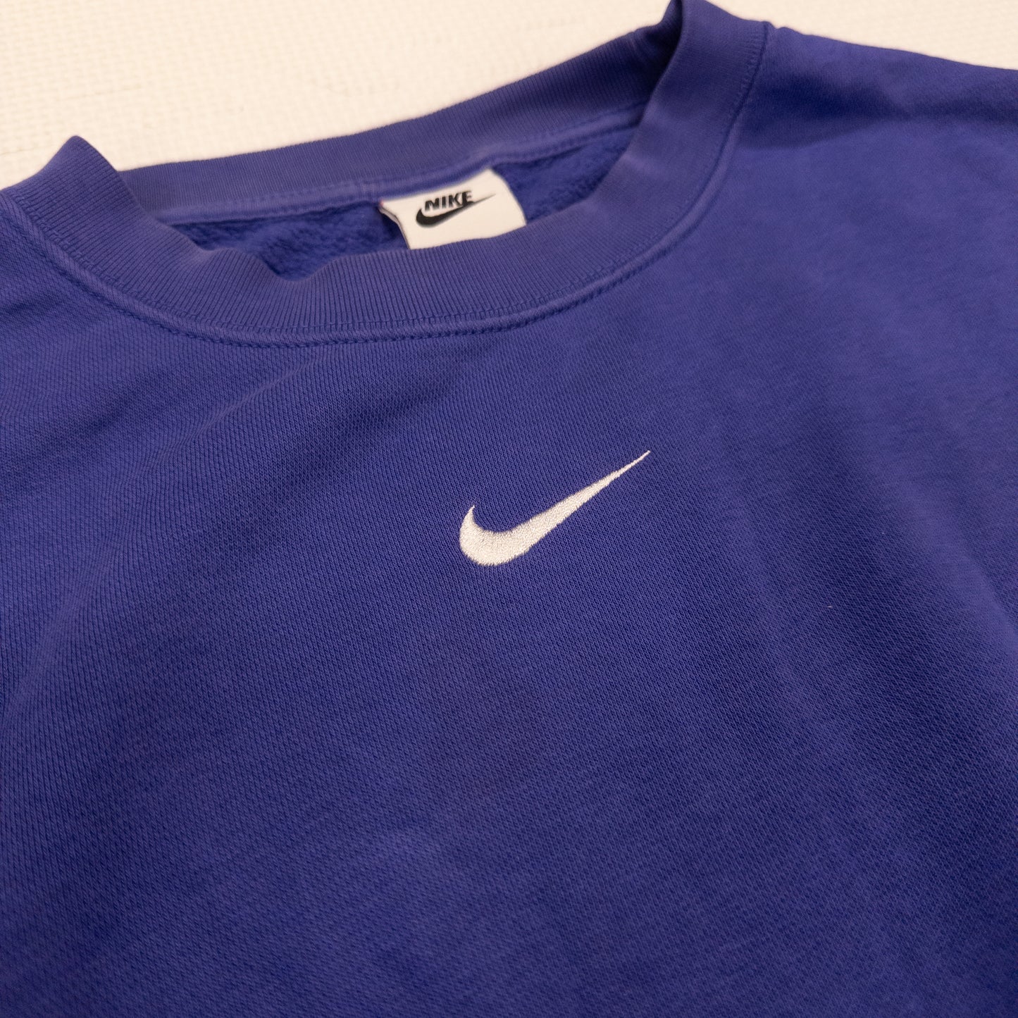 [メンズXXL] 00年代 Nike/ナイキ スウェット トレーナー センターロゴ 短丈 ワイドスウェット