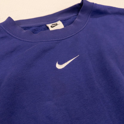 [メンズXXL] 00年代 Nike/ナイキ スウェット トレーナー センターロゴ 短丈 ワイドスウェット