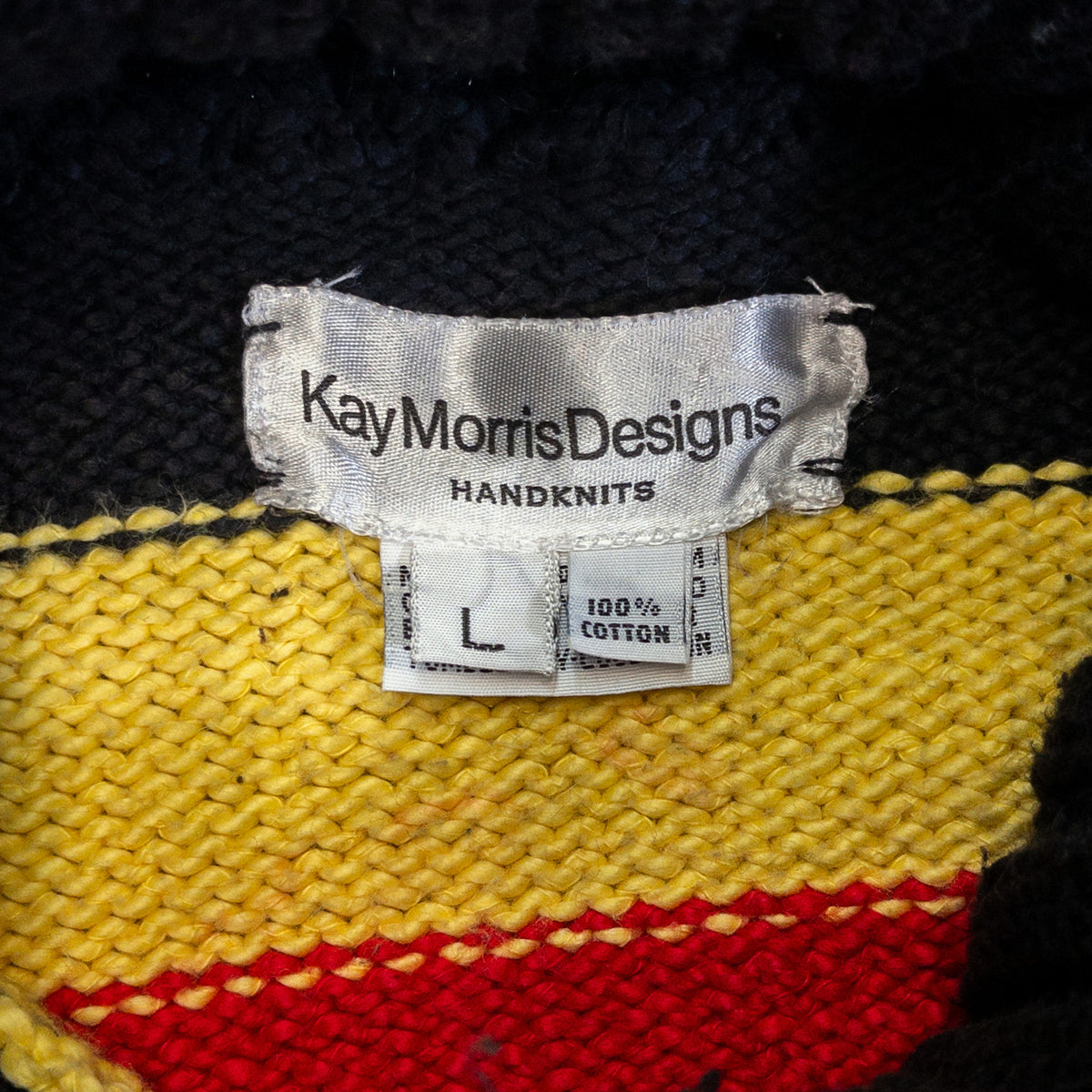 [メンズL] Kay Morris Designs ニット セーター ボーダー コットンニット