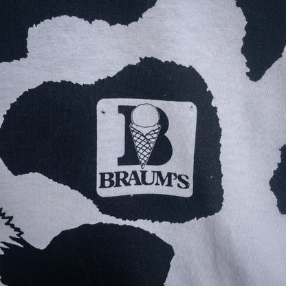 [メンズXL] 90年代 Tシャツ 企業T Braum's ブラムス 牛柄プリント