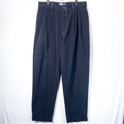 [メンズW33] 90〜00年代 Polo by Ralph Lauren/ポロバイラルフローレン チノパン HAMMOND PANT 黒染め