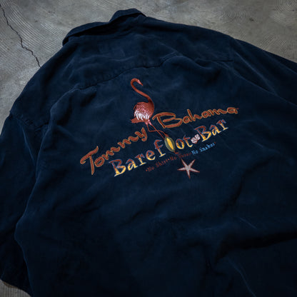 [メンズXL] 90〜00年代 Tommy Bahama/トミーバハマ アロハシャツ・かりゆしウェア バック刺繍 開襟シャツ