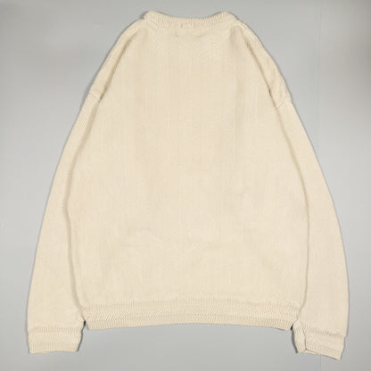 [メンズXL] 90年代 CHAPS RALPH LAUREN/チャップスラルフローレン ニット セーター ヘリンボーン コットンニット