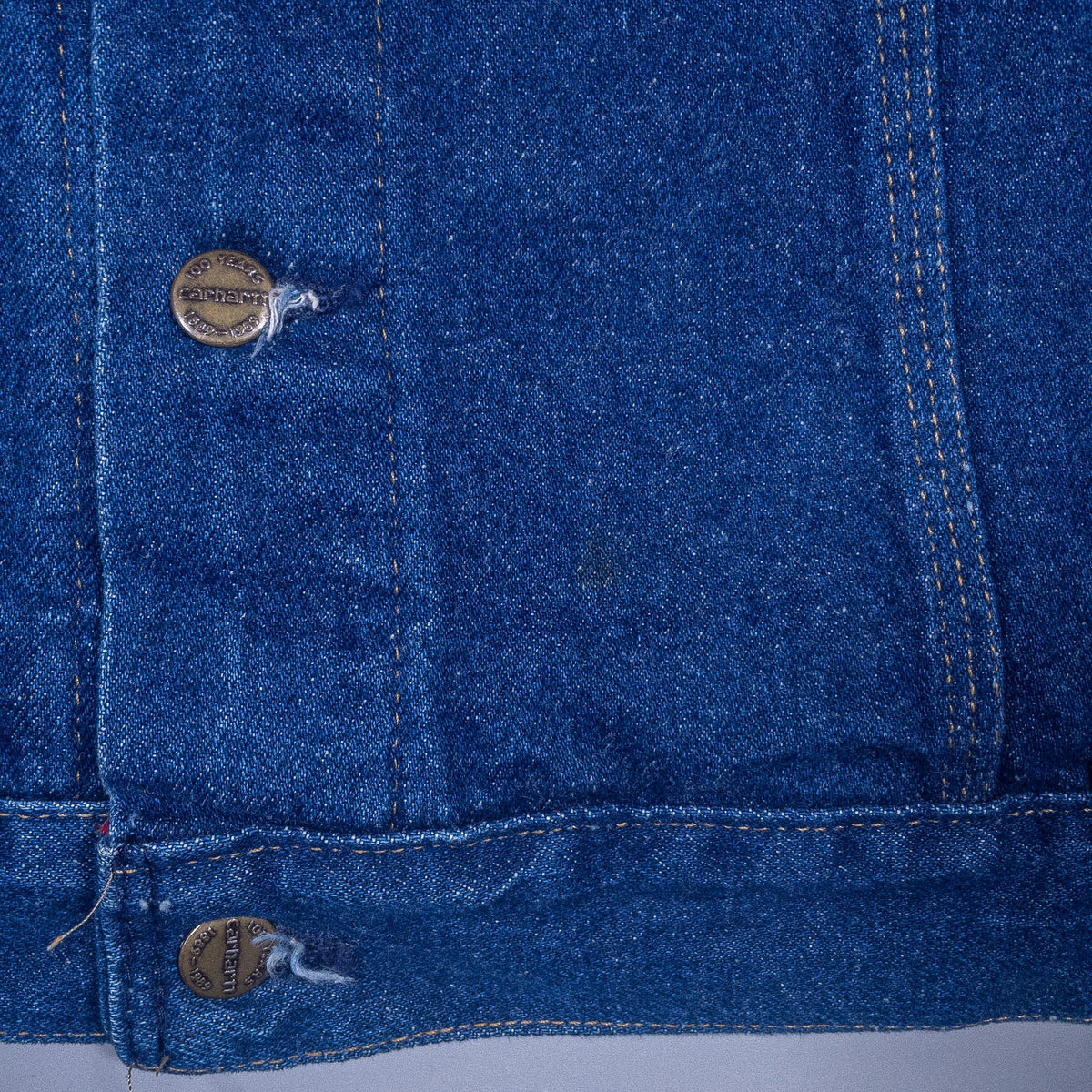 [メンズXL] 80年代 Carhartt/カーハート Gジャン デニムジャケット JU118 星タグ 濃紺