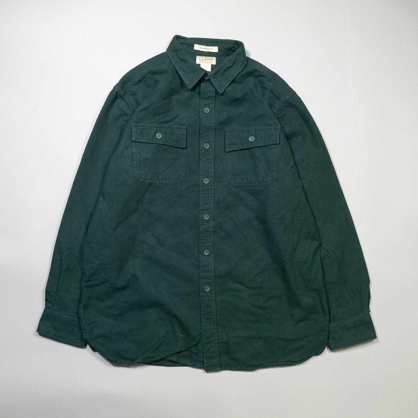 [メンズL] 90年代 L.L.Bean/エルエルビーン ネルシャツ シャモアクロスシャツ