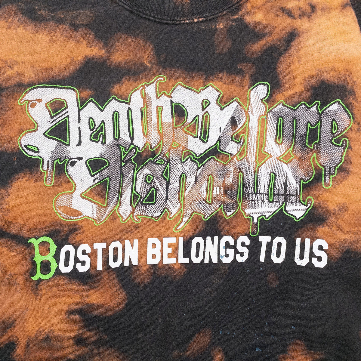 [メンズXL] 00年代 ALSTYLE APPAREL & ACTIVEWEAR/アルスタイルアパレル＆アクティブウェア スウェット トレーナー Death Before Dishonor BOSTON BELONGS TO US タイダイ染め
