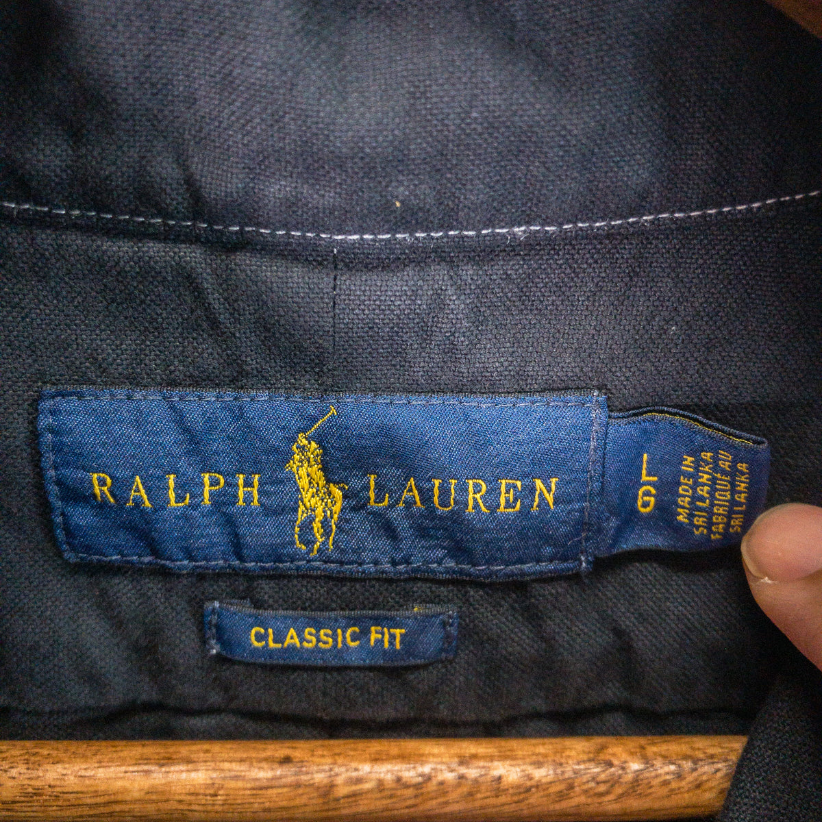 [メンズL] 00年代 Ralph Lauren/ラルフローレン 半袖シャツ 総柄 黒染め
