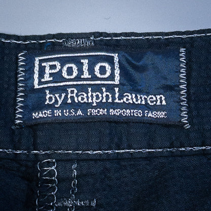 [メンズW30] 90年代 Polo by Ralph Lauren/ポロバイラルフローレン スラックス シアサッカー USA製 黒染め