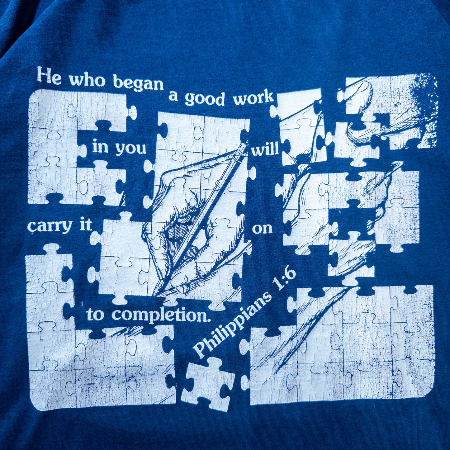 [メンズL] 90年代 Fruit of the Loom/フルーツオブザルーム Tシャツ Markoma Bible Academy アートＴ