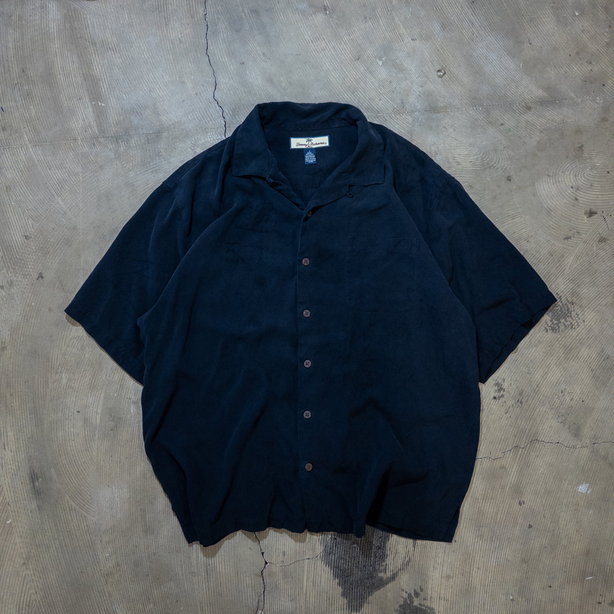 [メンズXL] 90〜00年代 Tommy Bahama/トミーバハマ アロハシャツ・かりゆしウェア バック刺繍 開襟シャツ