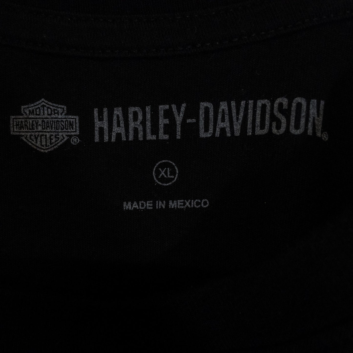 HARLEY-DAVIDSON ハーレーダビッドソン Tシャツ XL ブラック バイクイラストプリント