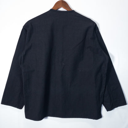 [メンズL] 80年代 長袖シャツ ソ連軍 スリーピングシャツ 黒染め