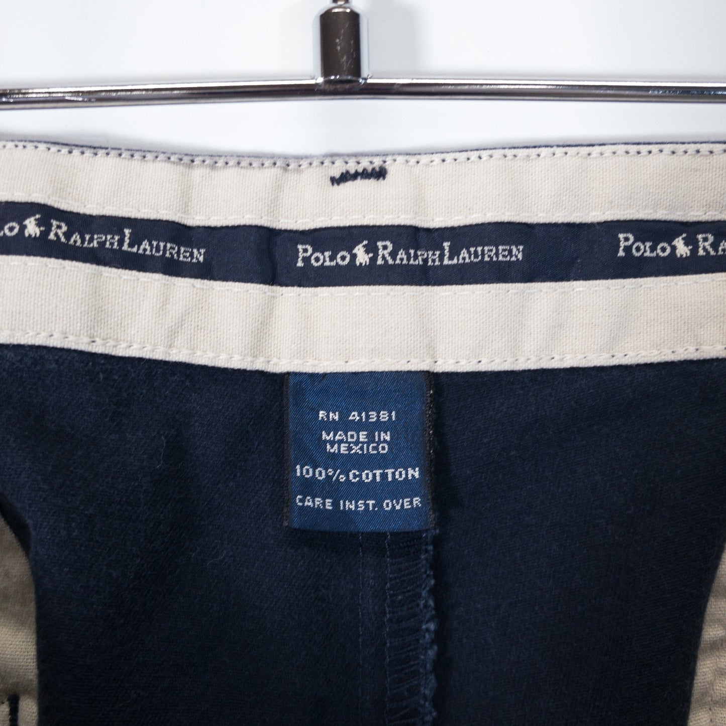 チノパンツ W34 ネイビー タック入り Polo Ralph Lauren/ポロラルフローレン