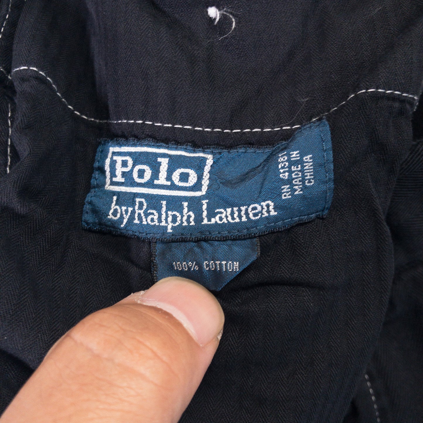 [メンズW35] 00〜10年代 Polo Ralph Lauren/ポロラルフローレン チノパン ボタンフライ 黒染め