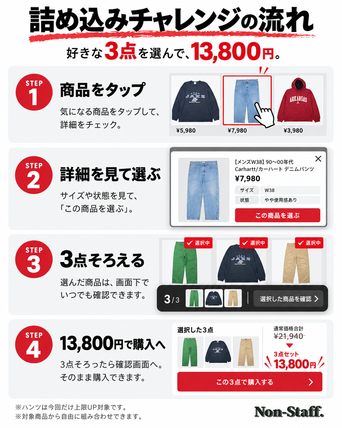 詰め込みチャレンジの使い方