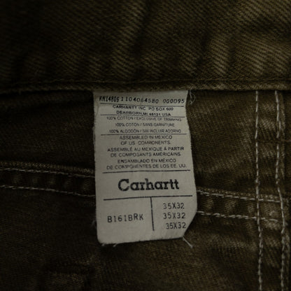 古着 90s 00s CARHARTT カーハート ダックパンツ ペンキ グランジ メンズ35×32 カーキ