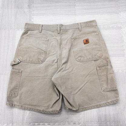 古着 90s 00s Carhartt カーハート ショートパンツ ハーフパンツ パンツ メンズXL相当 メキシコ製 ベージュ