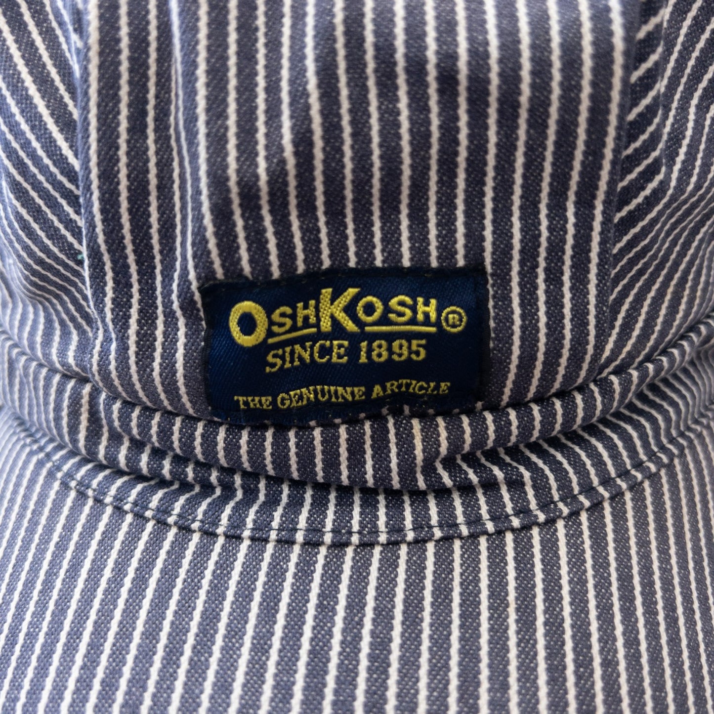 古着 90s OSHKOSH オシュコシュ ビンテージキャップ ヒッコリー USA製