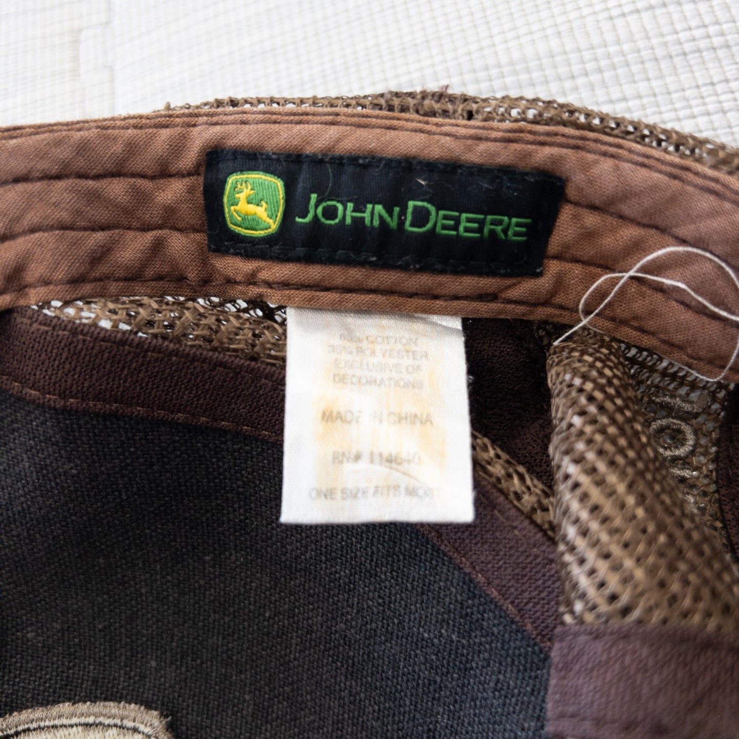 古着 JOHN DEERE リアルツリーカモ アウトドア メッシュキャップ