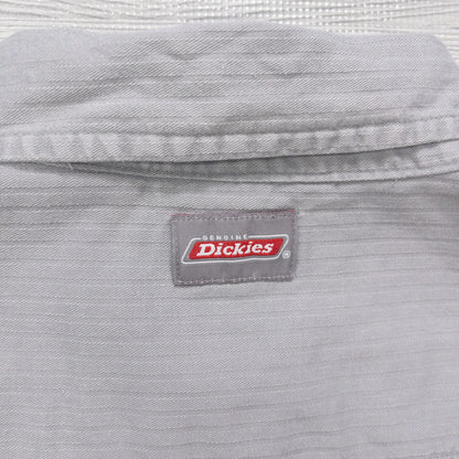 Dickies ディッキーズ 半袖ワークシャツ 刺繍 トップス メンズL バングラデシュ製 グレー