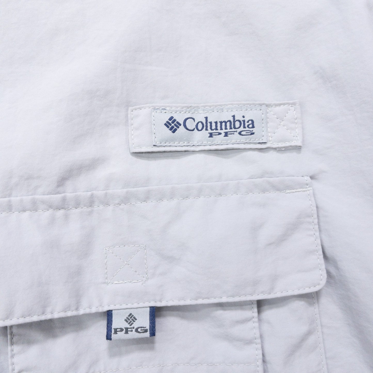 Columbiaコロンビア PFG 刺繍 フィッシングシャツ 半袖シャツ トップス メンズXL ベトナム製 グレー