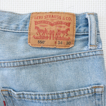 00s Levi’s リーバイス550 デニムパンツ W34 L30 レソト製 インディゴブルー 良サイズ