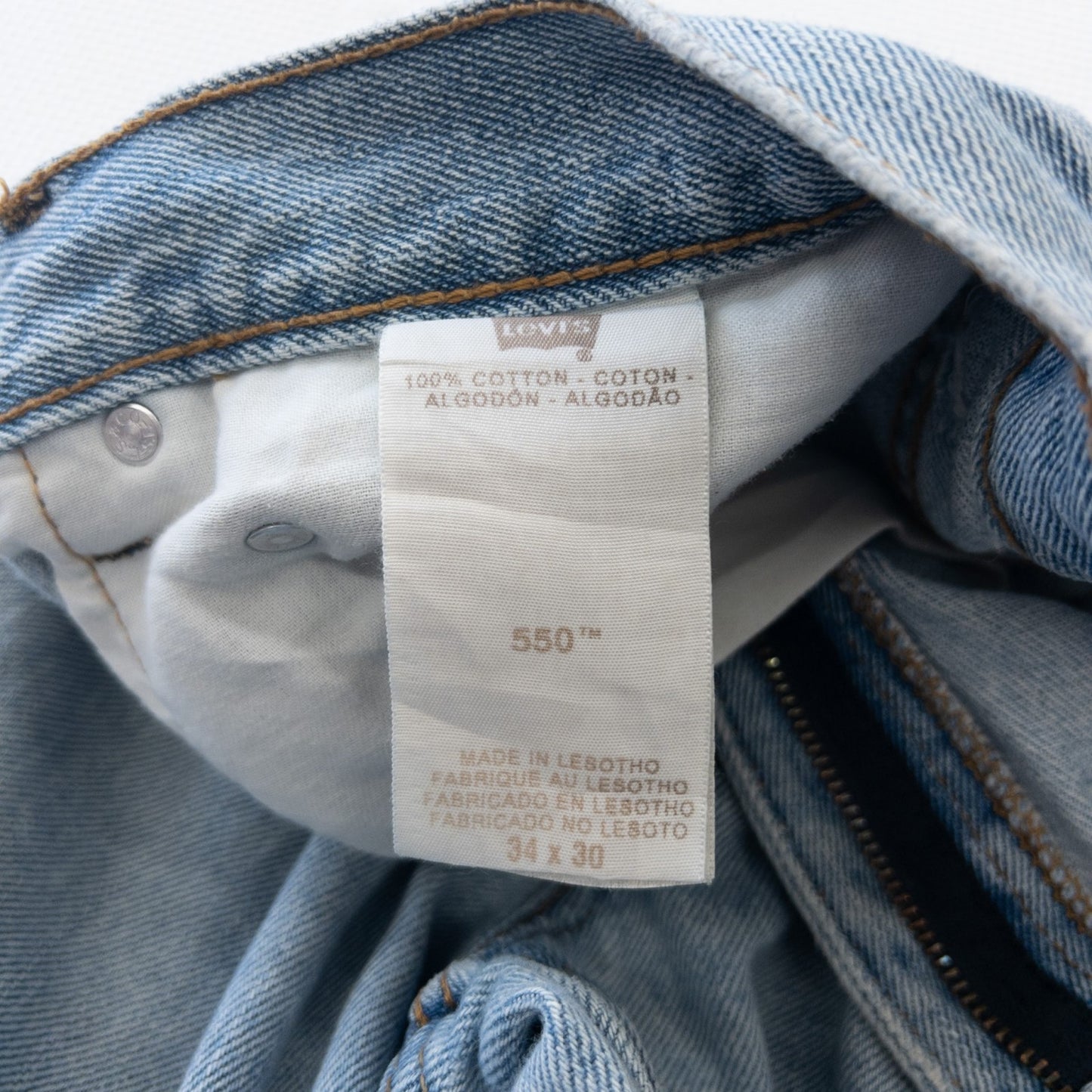 00s Levi’s リーバイス550 デニムパンツ W34 L30 レソト製 インディゴブルー 良サイズ