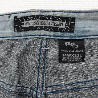 ROYAL BLUE JEANS ヒップホップパンツ デニムパンツ W34 L32 ブラック